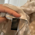 EXPRESS  Polka Dot Faux Wrap Dress White Beige Tan Casual Party Work Sz 2 Photo 7