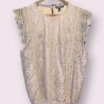 Cable & Gauge  Lace Sleeveless Boho Blouse in Champagne - size 3XL Photo 0