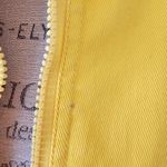 Tory Burch  Yellow Denim Rain Pea Coat Jacket Waxed Cotton sz 6 Photo 2