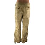 I am gia I.AM.GIA Women's Tan Khaki Ruched High Rise Utility Straight Cargo Pants Size M Photo 1