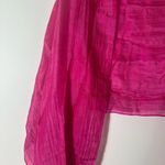 Silk Cashmere Pink fringe scarf shawl wrap Photo 7
