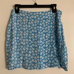 Blue Life Mini floral luna print side slit skirt Photo 8