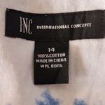 INC International Concepts Blue White Tie Dye Pleated Skirt1 Size 14 Photo 7