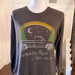 Life Clothing Co. NWOT Oversized Gray Country Roads Graphic Sweatshirt Photo 0