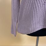 Hippie Rose 🛍️  Lilac Bloom Purple V Neck Knit Sweater Size M Photo 2