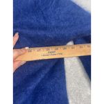 80% Angora Fuzzy Vintage VENESHA Blue Lined‎ Sweater Coat S Sweater Button Size M Photo 7