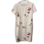 Talbots Vintage Neutral Floral Short Sleeve Silk Dress Size 10 Photo 1