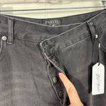 Twelve By Twelve Twelve by On Twelfth Black Denim Straight Leg Button Fly Crossover Waist Jeans Photo 4