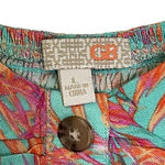 Gianni Bini Halter Top Size Large Teal Multi Color Floral Lined Womens Rayon Photo 4