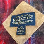 Pendleton  Burgundy Sherpa Fleece Zipper Jacket EUC Sz Lg Acrylic Wool Comfy Photo 5