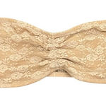 PINK - Victoria's Secret Victoria's Secret Pink Tan Lace Strapless Bralette Size Medium Photo 0