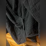 We The Free Nightdreams Slouchy Gauze Wrap Top Shirt in Washed Black Size Small Photo 5