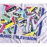 Vintage MTV T Shirt Unisex Large Gray Casette Tapes Classic 80s Music Television Size undefined Photo 1