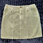 Y2K Abercrombie Micro Mini Corduroy Skirt Low Rise 90s Skate grunge Green Sz S Photo 0