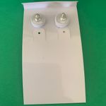 Diamond CZ Bow Bling Drop Dangle Silver Earrings Photo 3