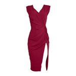 Amanda Uprichard Roma Midi Dress, Malbec, Small Photo 4