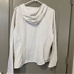 Lands' End Women's White Hoodie Top XL Cozy Soft Plain Workout Fall Casual Photo 3