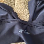 Aerie Triangle Black Ruffle Sleeve Swim Bathing Suit Bikini Top Women’s Medium Photo 2