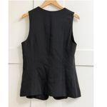 Madewell  Cutaway Long Vest in Jet Black, Size 10 Photo 9