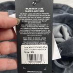 Hudson Velour Sweatshirt Size XS Gray Cold Shoulder Hoodie Pocket Stormy Weather Photo 3