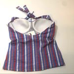 Jessica Simpson Striped Halter Tankini Swim Top Photo 5