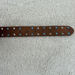 Vintage 90s Y2K Brown Faux Leather All over Studded Belt Hipster Vegan Western Photo 7