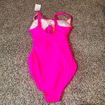 Eomenie One Piece Swimsuit Cut Out Ruched Tummy Control Hot Pink M Size M Photo 1