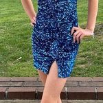 Midnight Doll Blue Sequin  Dress Small  Photo 0