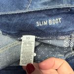 American Eagle 2011  Slim Boot Womens Size 10 Stretch Distressed Blue Denim Jeans Photo 9