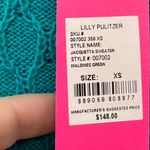 Lilly Pulitzer  Jacquetta Sweater XS Maldives Green Knit Crewneck NWT $148 Cotton Photo 2