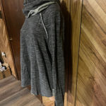 Free People  Beach Cocoon Cowl Neck Charcoal Gray Slouchy Pullover Photo 6