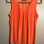 The Limited  Y2K Orange Tank Top Vest with V-Neck Pleat Detail SZ M Ribbed Silk Photo 1