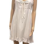 Cotton On White Tie Front Empire Waist Sleeveless Flowy Mini Dress Womens Large Photo 0