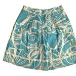 Lilly Pulitzer Womens 10 Blue White Polka Dot Pleated Full Skirt Pom Poms Photo 1