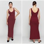 Reformation  Womens Organic Cotton Tyra Knit Maxi Dress Size L Chianti Scoop Neck Photo 1