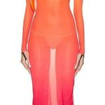 Courreges 2nd Skin Dress In Gradient Sunset in Orange XSmall New Womens Bodycon Size XS Photo 0
