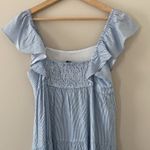 MinkPink Aries Tiered Midi Dress In Blue/white Stripe Size M Blue Size M Photo 6