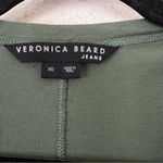 Veronica Beard  Flutter Sleeve V-Neck Tee in Olive Green Size XS Photo 3