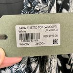 All Saints Women’s Fara Stretto Top Sheer Blouse w/ Tank Black & White Sz 0 NWT Photo 4