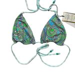 VDM the Label Reversible Blue Gingham to Retro Print Bikini Top New XL Photo 14