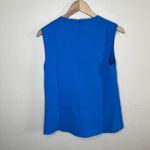 Halston Women's Faren Knot Dress Shell Top Ocean Blue Size 4 Photo 7