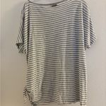 Michael Kors Gray Striped Short Sleeve Top 100% cotton size xl Photo 1