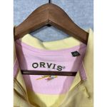 Orvis Womens Shirt Polo Sz XL Yellow Golf Casual Preppy Cotton Outdoor Photo 2