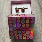 Betsey Johnson Red Heart Earrings Photo 0