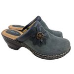 *Softspots Lara Clogs Womens Size 9.5W Gray Suede Leather Comfort Casual Boho Photo 3