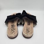 Sam & Libby  Black Bow Slides Women’s Sandals Size 6 Slip On Bow Tie Shoes EUC Photo 5