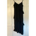 Scoop NWT black ruffled front cami midi dress small Color Photo 1