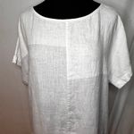 J Jill Pure Top M Tall Linen Loose Fit Boxy Tunic Lagenlook Coastal Beach White Size undefined Photo 1