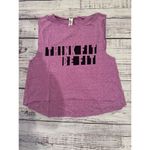 Lorna Jane Life Think Fit Be Fit Cropped Muscle Tank Top in Purple Size Medium Photo 1