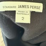 James Perse  Women's Black Short Sleeve Crew Neck T-Shirt Size 2 Photo 5